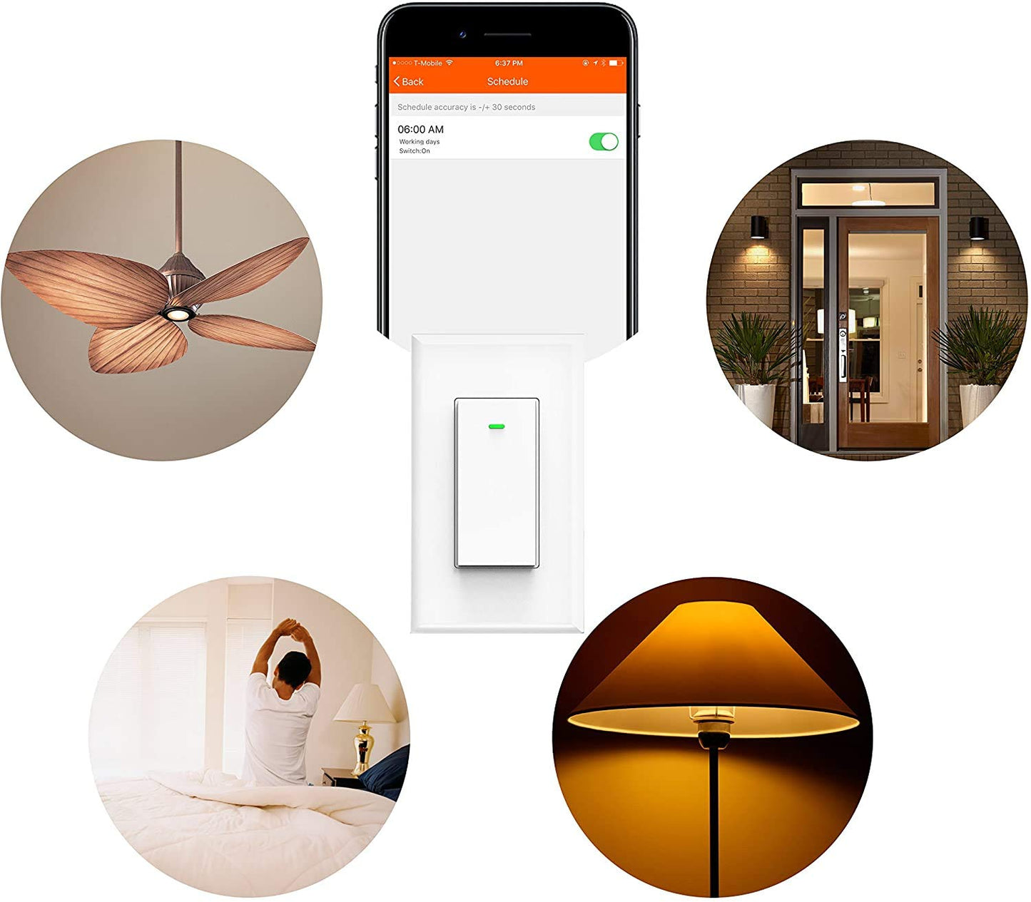 IntelliSwitch Wi-Fi Smart Light Switch (Alexa & Google Compatible)