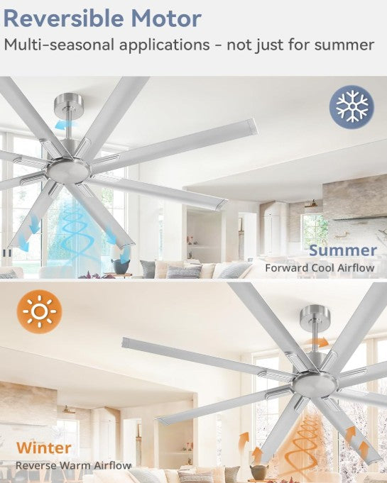 AeroBlade XL-72” Industrial Ceiling Fan with Remote (No Light)