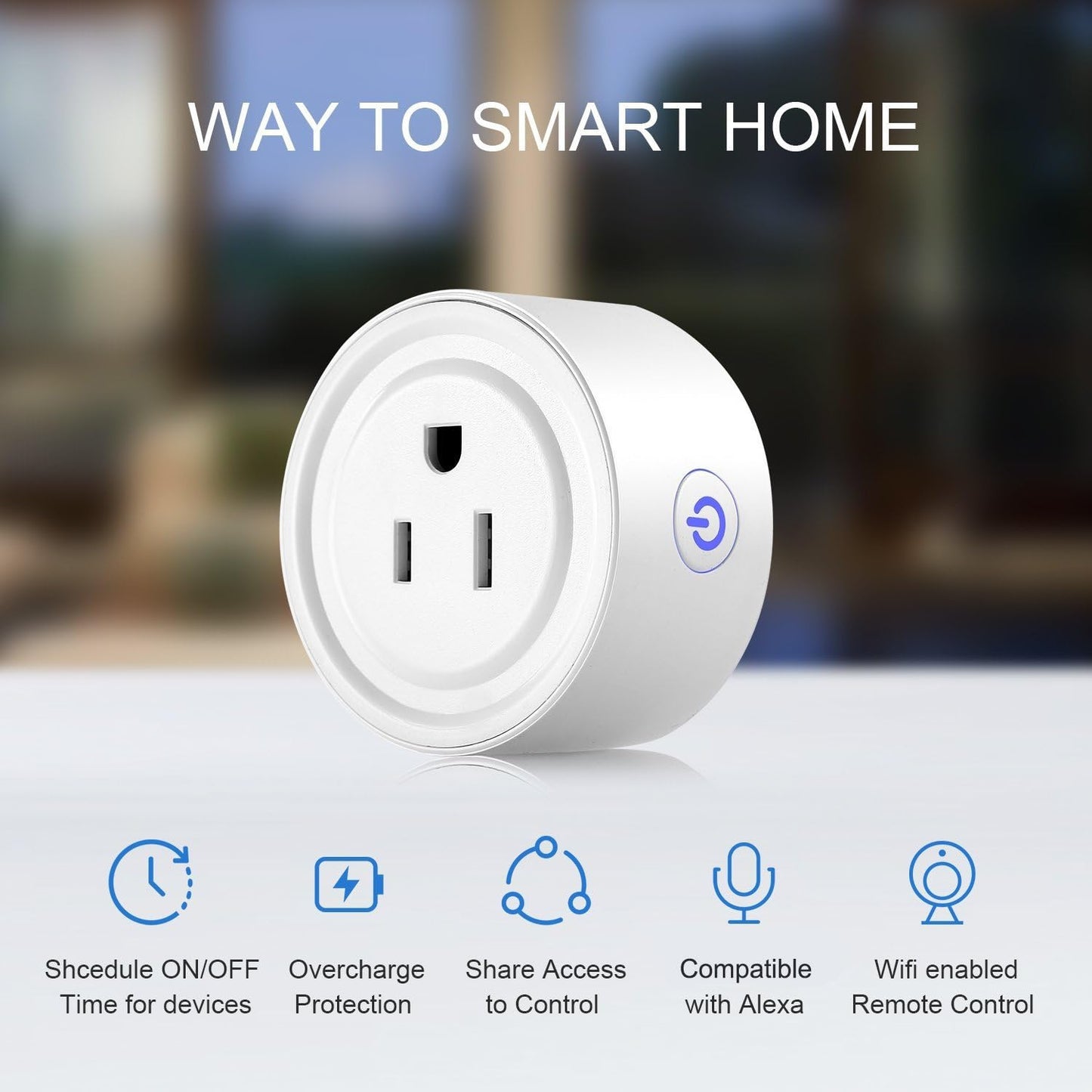 MiniSmart Plug, Wi-Fi Outlet (2-Pack, Alexa & Google Compatible)