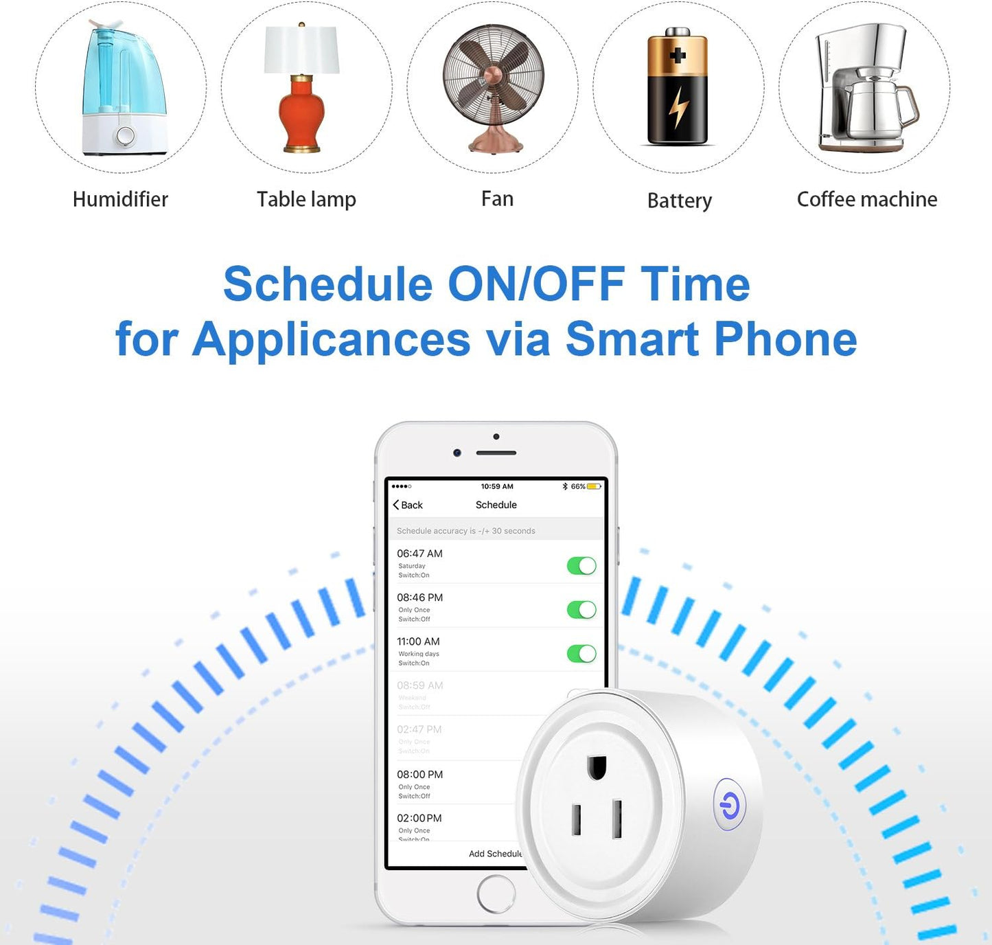 MiniSmart Plug, Wi-Fi Outlet (2-Pack, Alexa & Google Compatible)