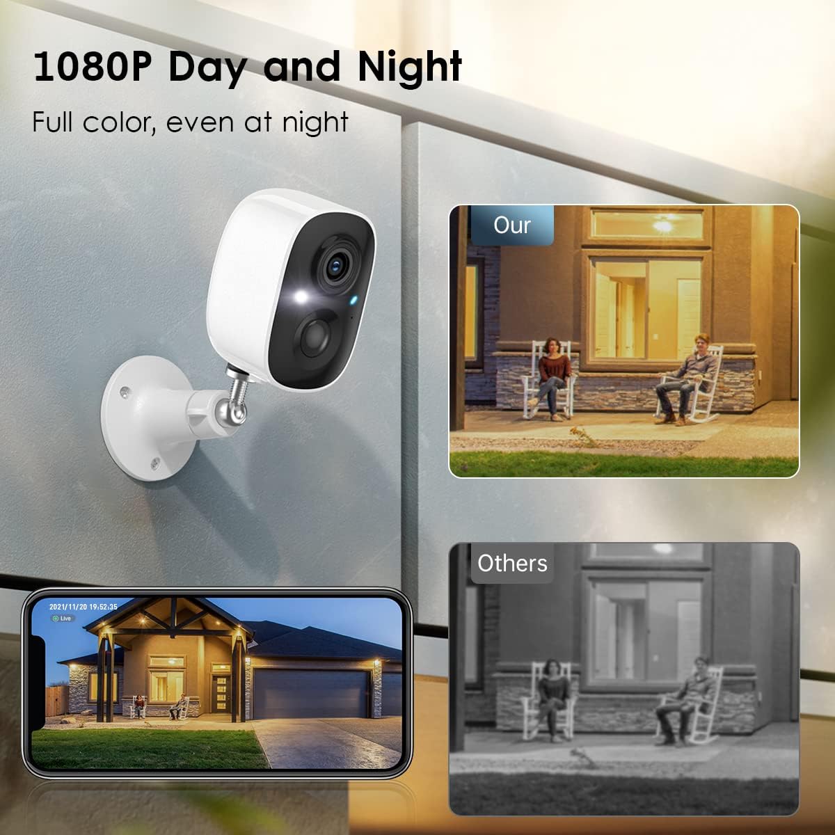 SecureView Cam,  Wireless Outdoor Camera with 2-Way Talk & AI Detection