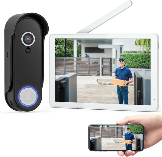 DoorLink Wireless Video Doorbell System with Touchscreen & Remote Unlock