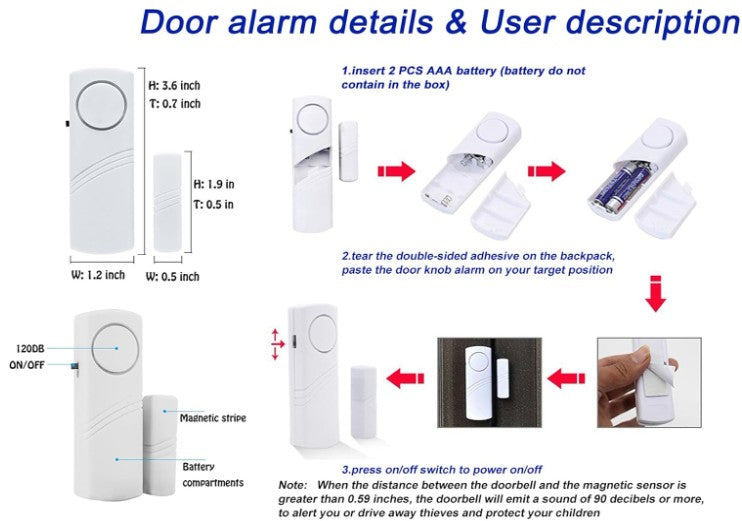 SafeAlert Sensors 10-Pack Wireless Window & Door Alarms